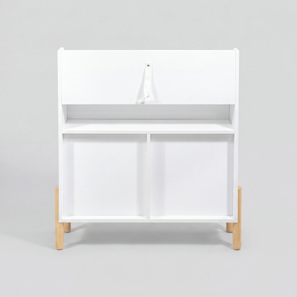 Milo - Mueble librería infantil con 2 cestas, blanco