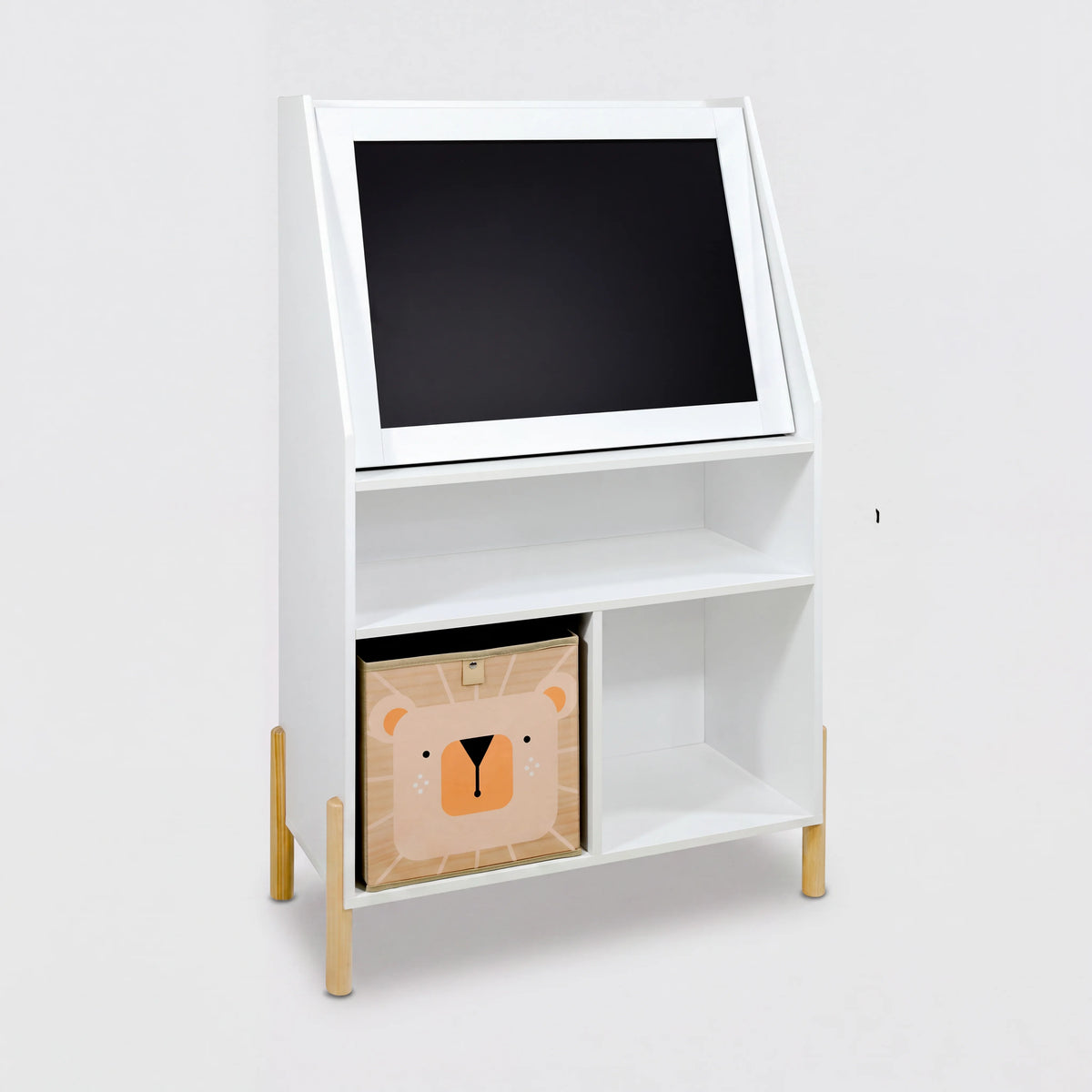 Elio - Mobiletto per bambini con lavagna colore bianco