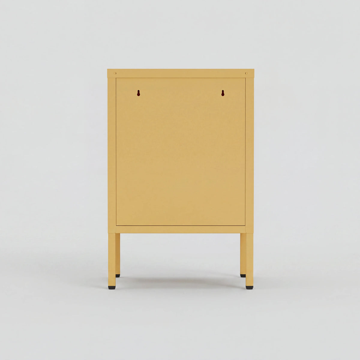 Sanna - Meuble de chevet à 2 étagères, acier jaune