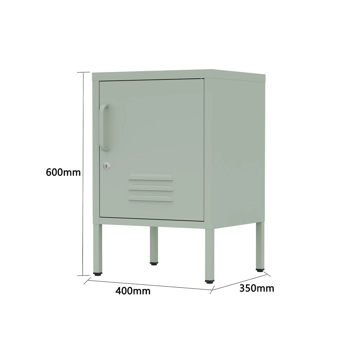 Vilde - Meuble de chevet avec porte, vert
