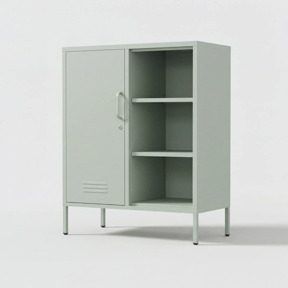 Eira - Meuble à 6 étagères avec porte, vert