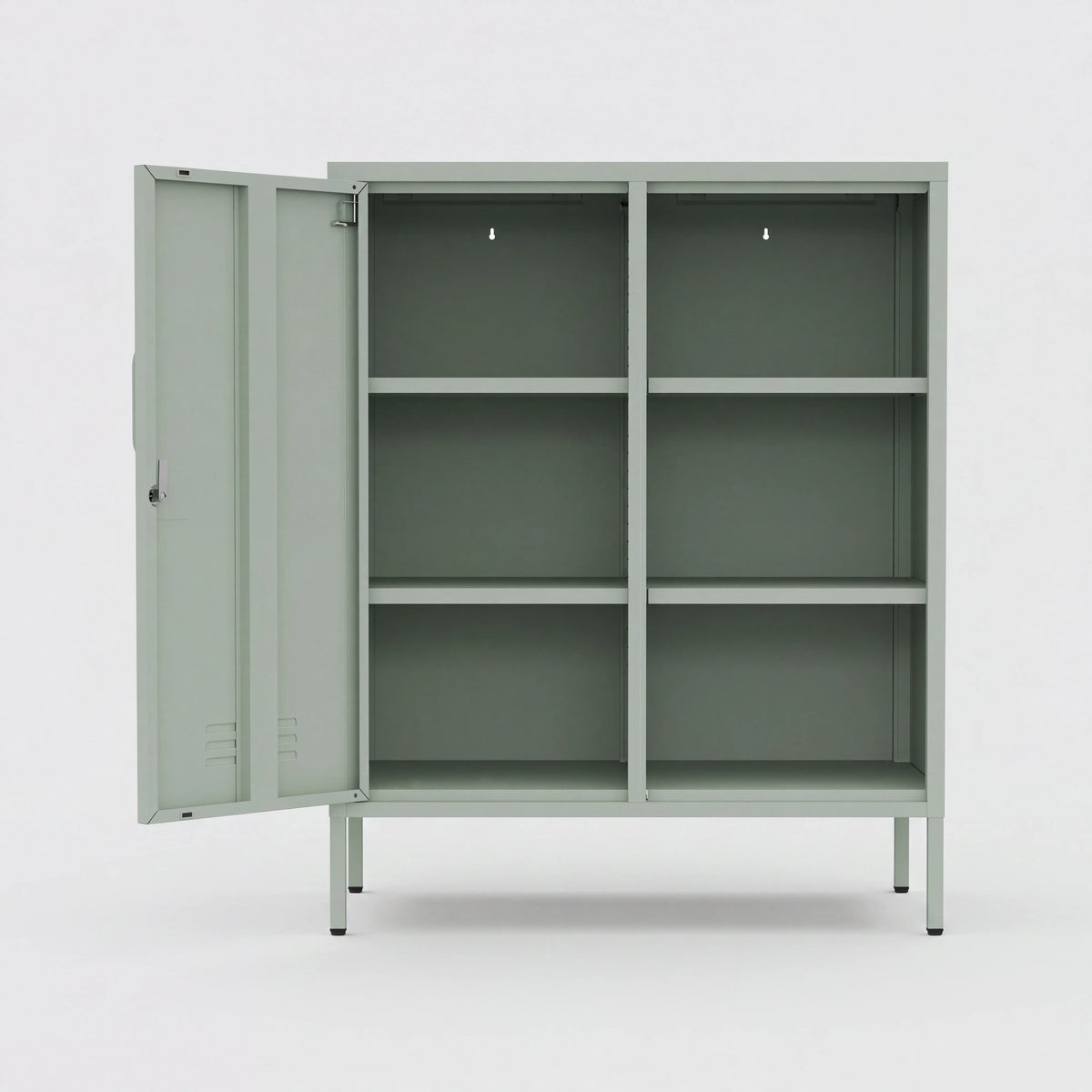 Eira - Meuble à 6 étagères avec porte, vert