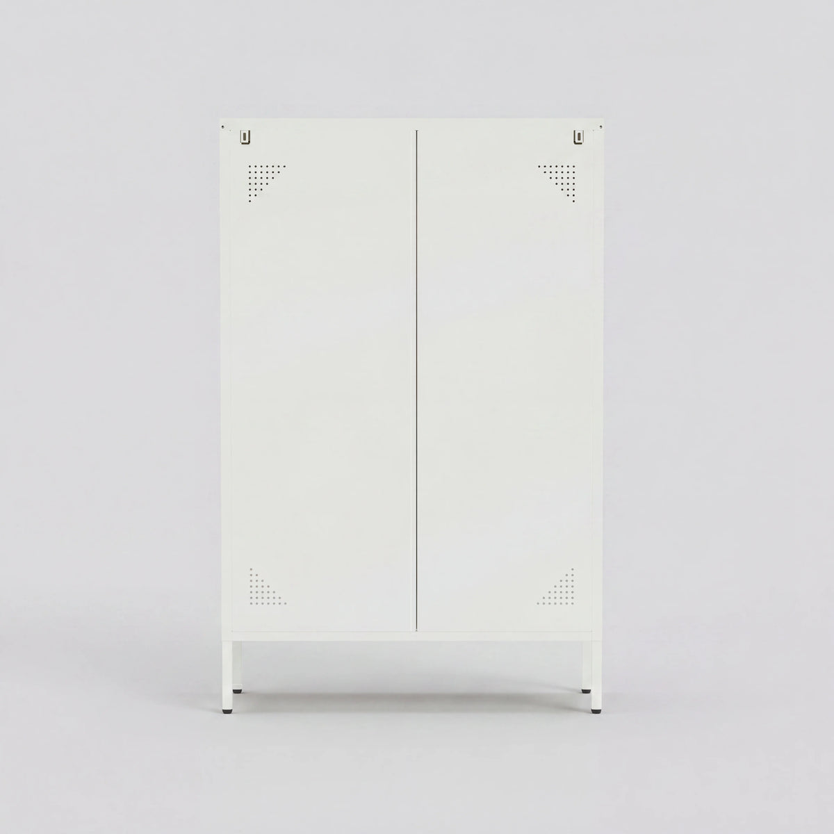 Lumi - Shoe Cabinet with 3 Doors, White Steel