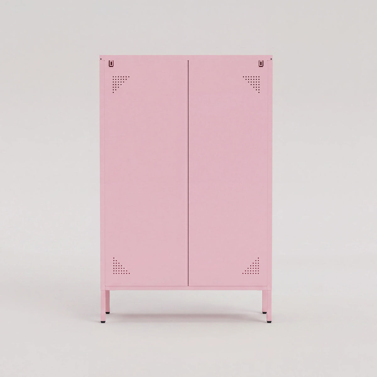 Ronja - Meuble à chaussures à 3 portes, acier rose