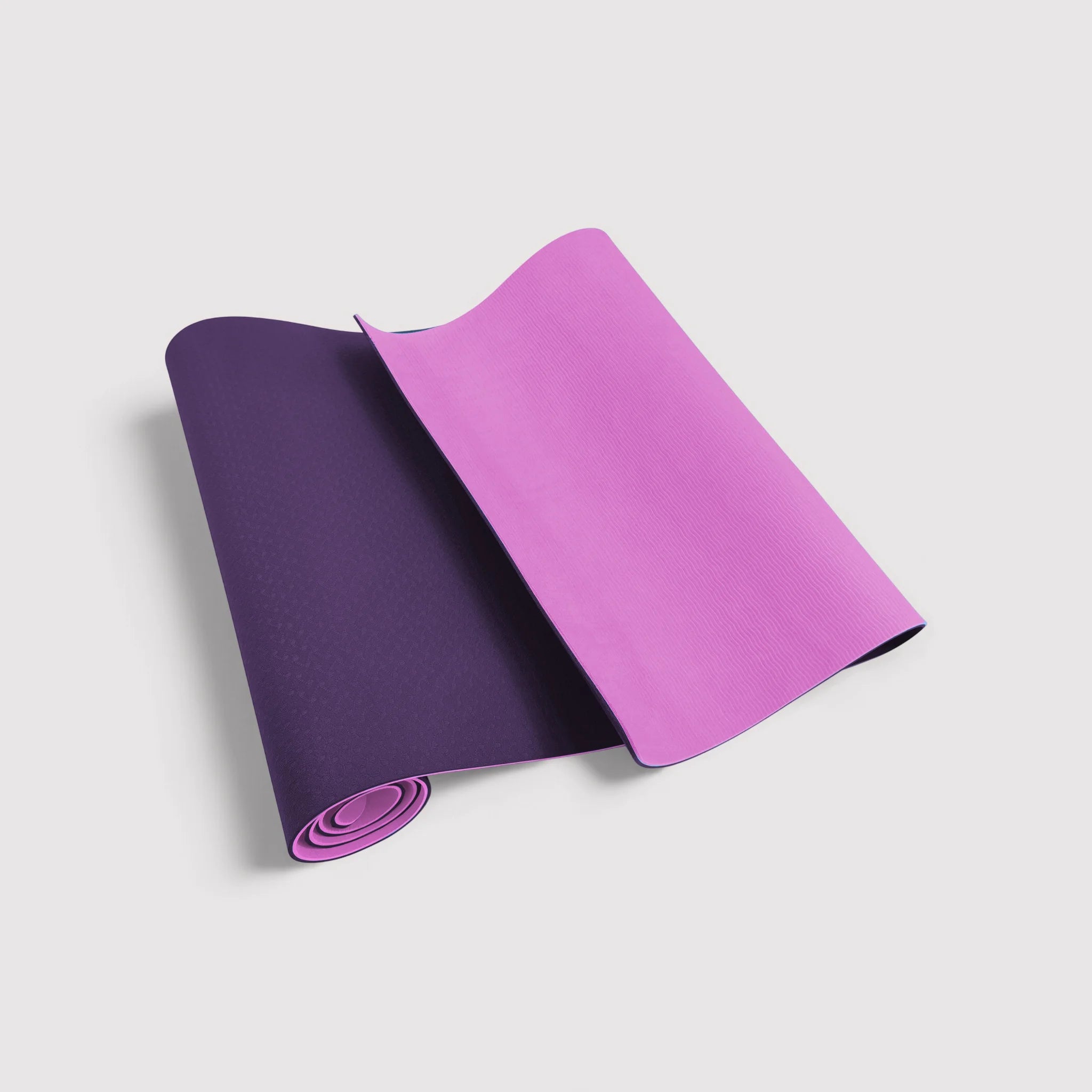Tapis de yoga antidérapant rose et violet pour la maison ou l'extérieur