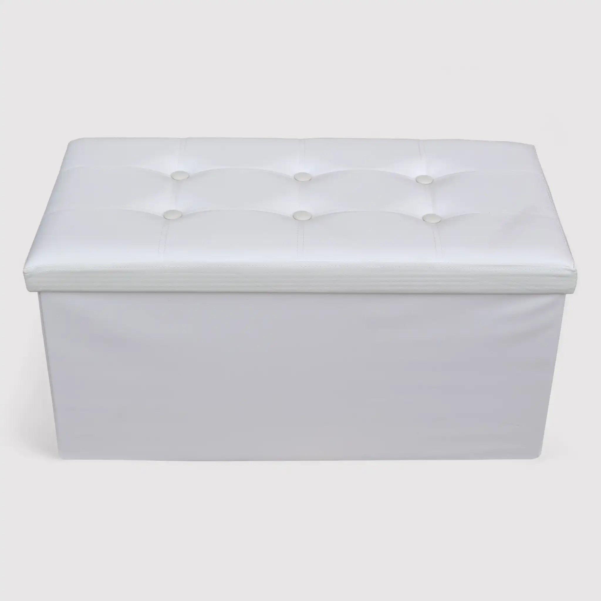 Euforbia - Pouf lungo bianco contenitore e imbottito