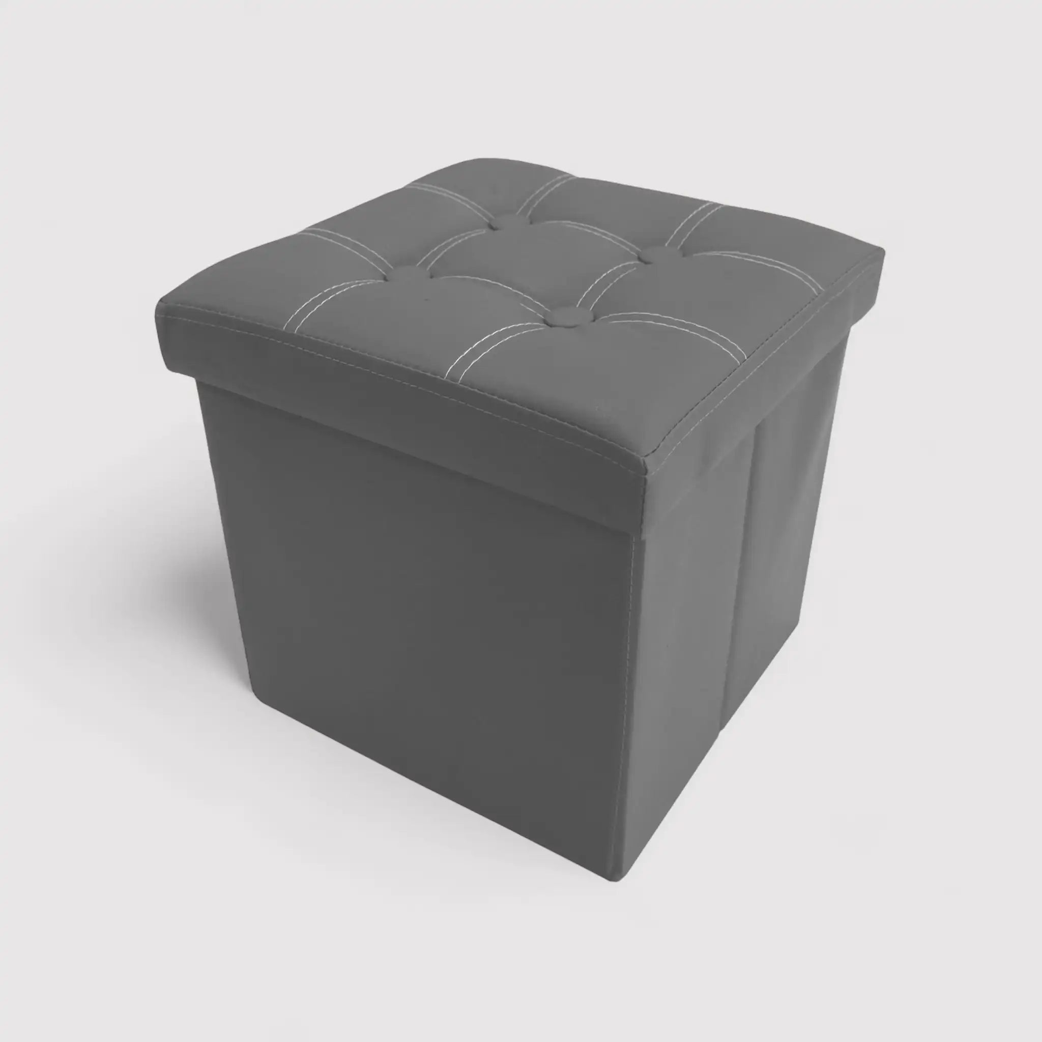 Echeveria - Pouf grigio contenitore grigio moderno a cubo