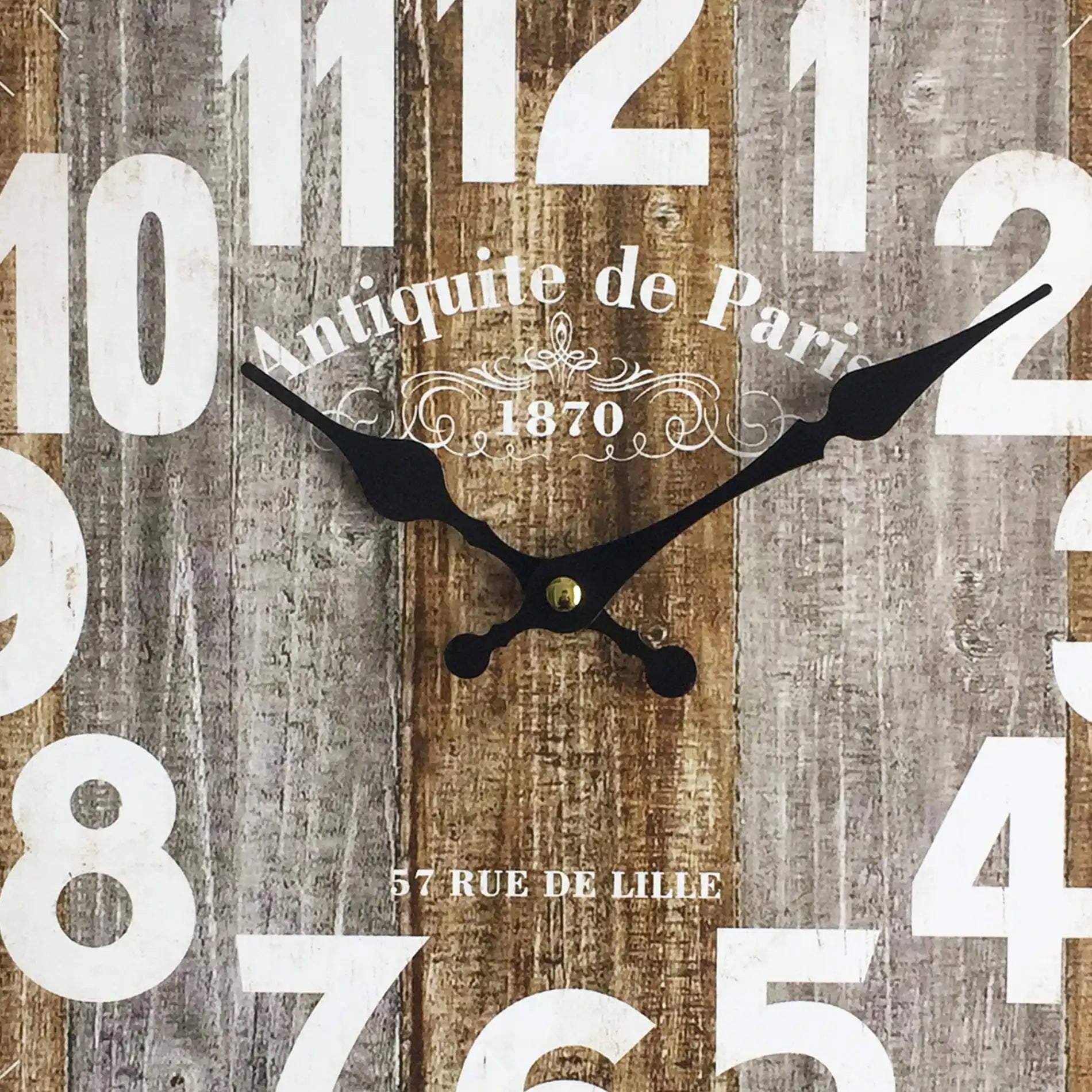 Lophira - Orologio da parete vintage con numeri bianchi