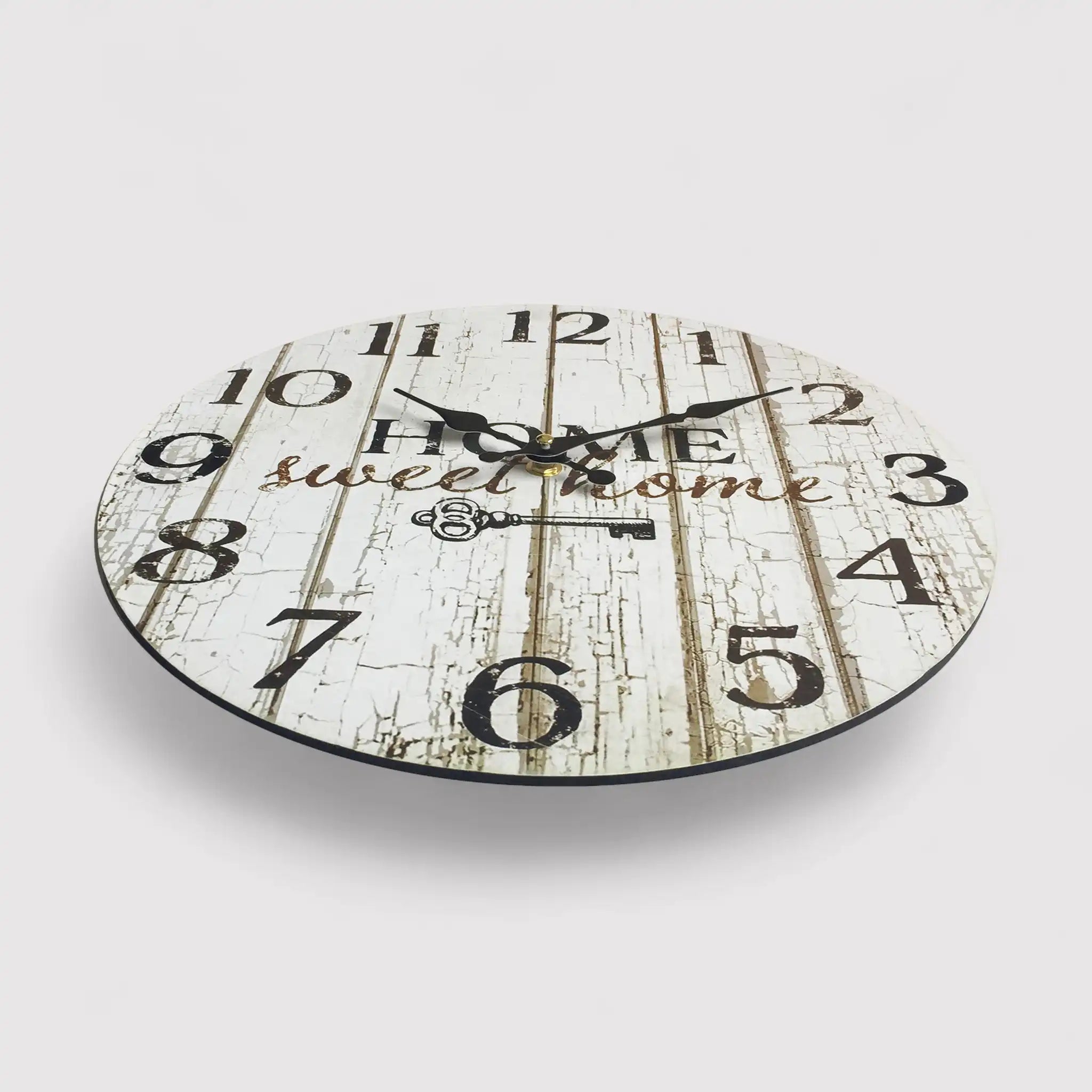 Mimosa - Orologio decorativo bianco in stile shabby chic