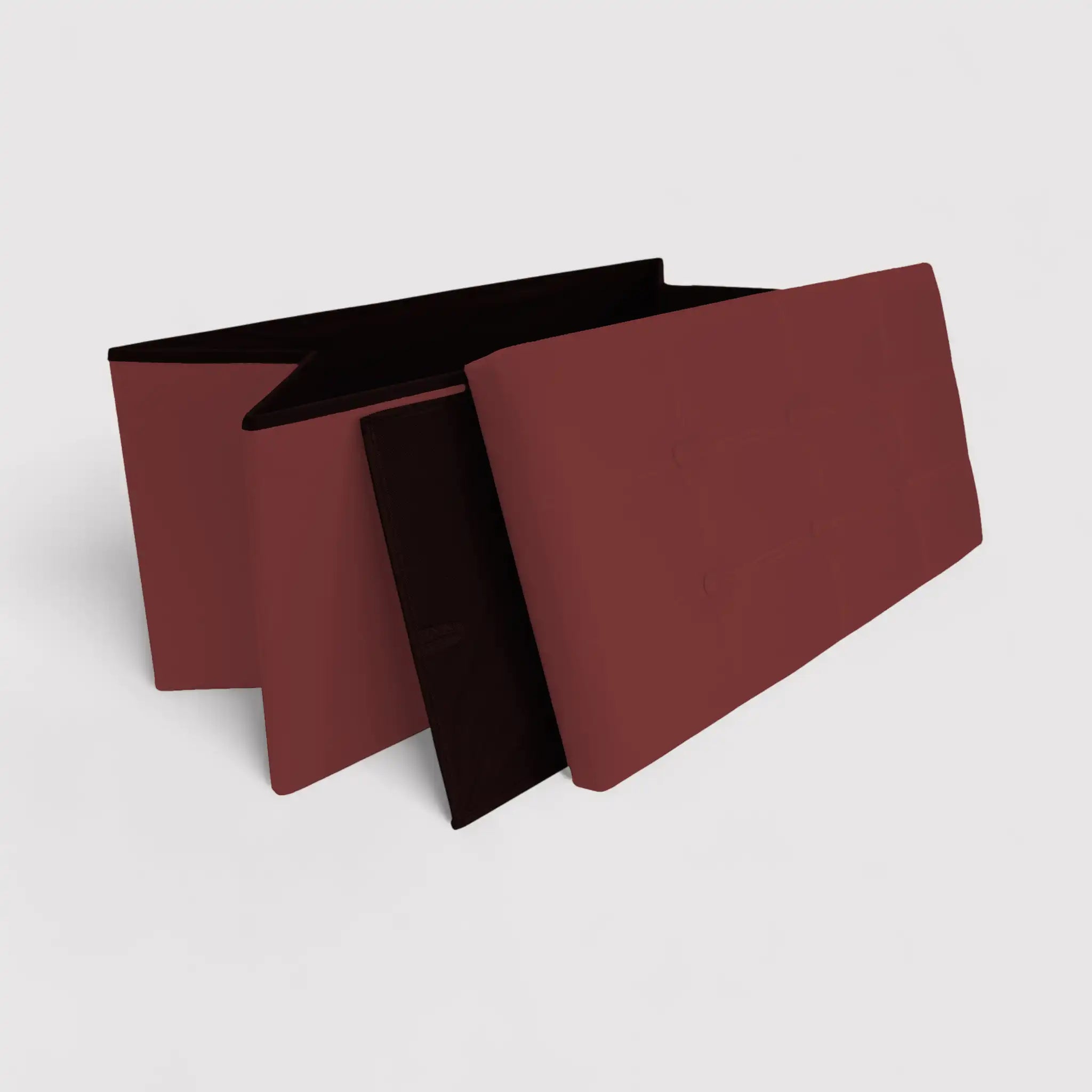 Jasione - Pouf bordeaux contenitore in stile etnico