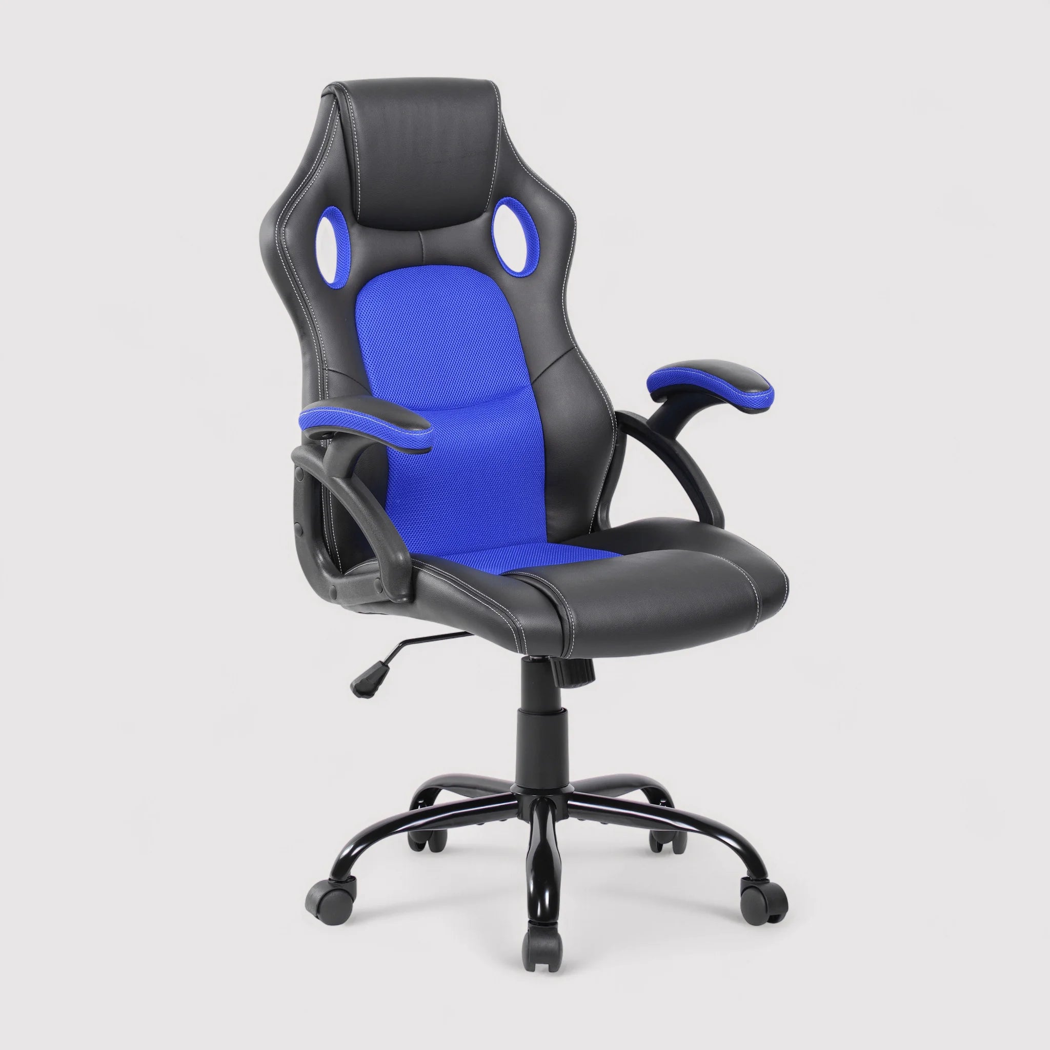 Kalanchoe - Poltrona da gaming nera e blu reclinabile