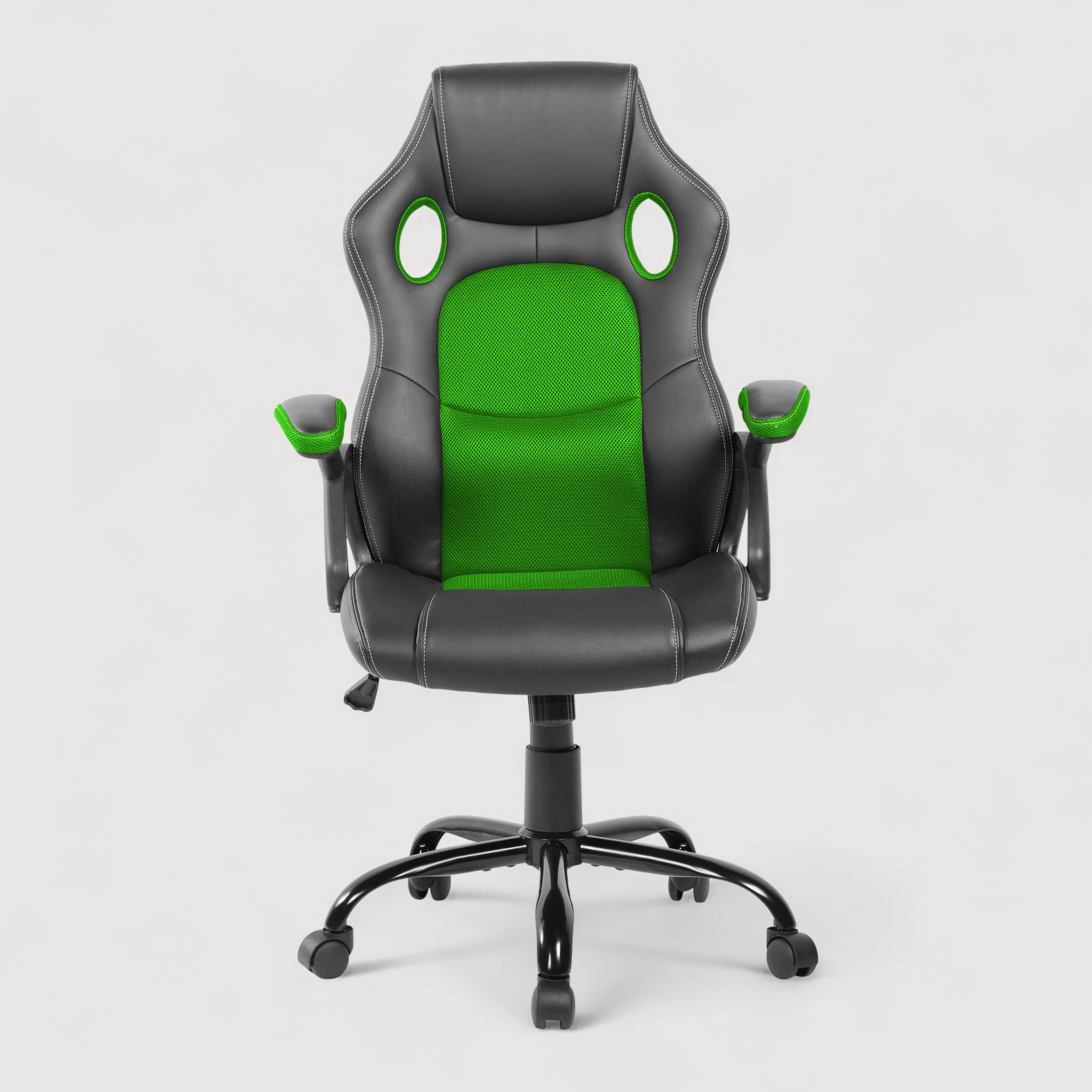 Sawara - Poltrona da ufficio o gaming verde e nera girevole