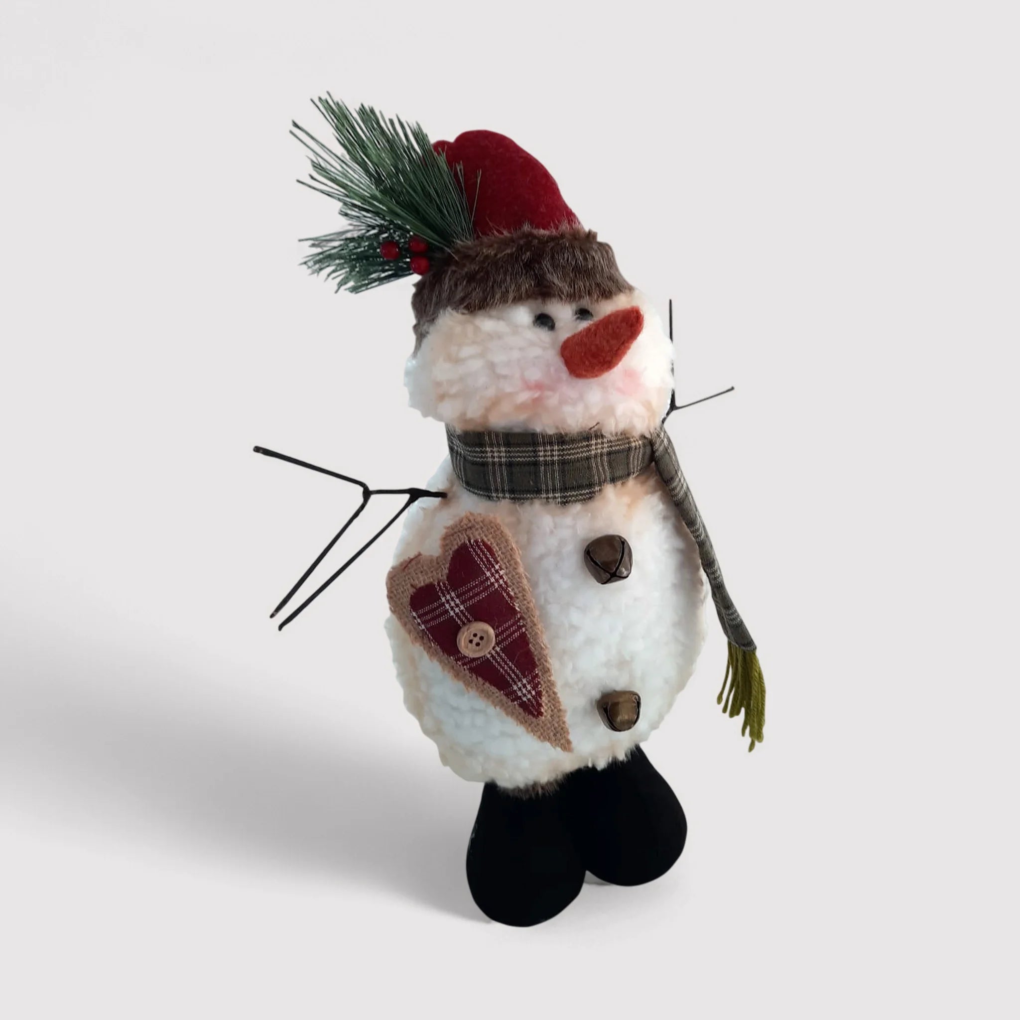 Pupazzo di neve decorativo per mensole o caminetto