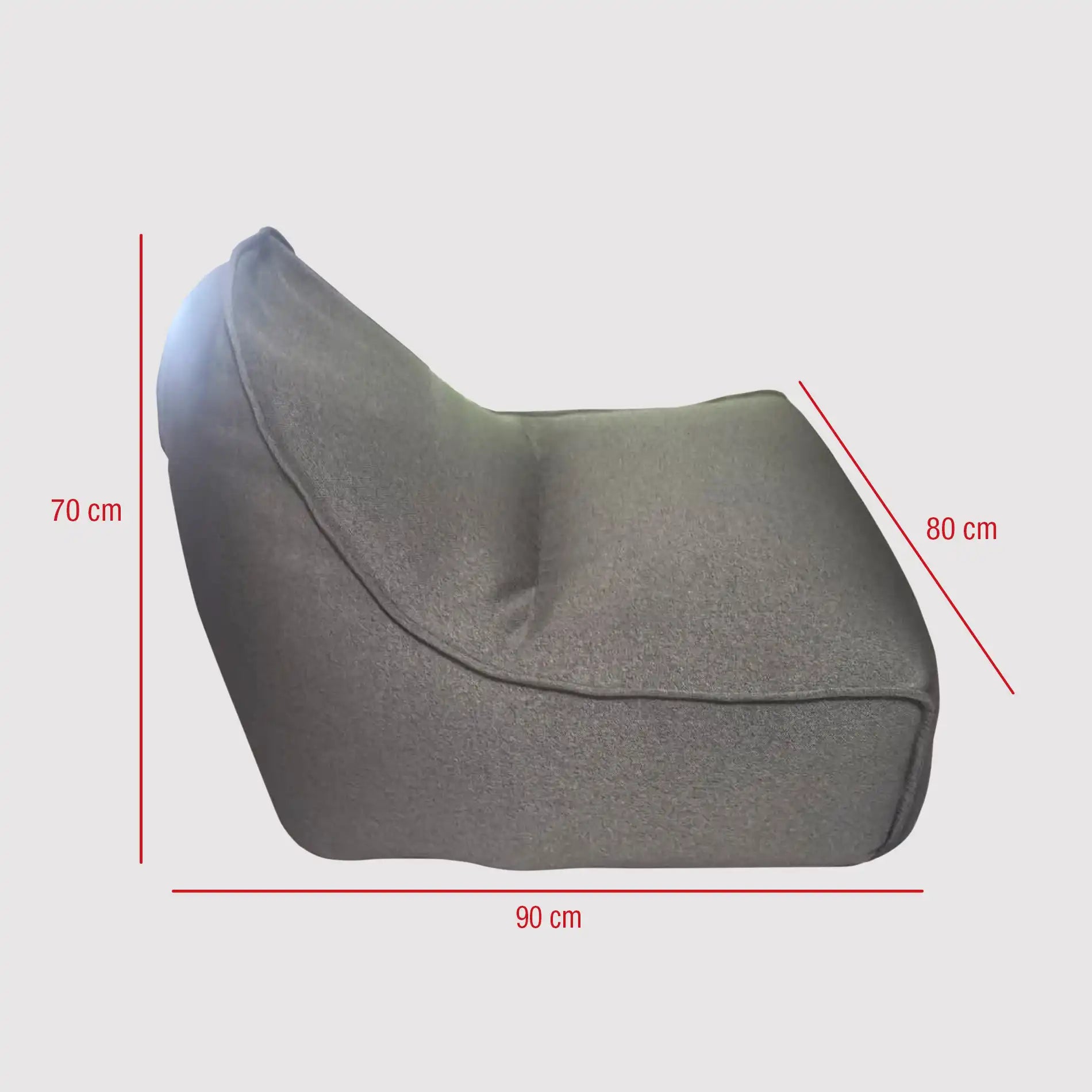 Astrofito - Fodera per poltrona a sacco grigia da riempire