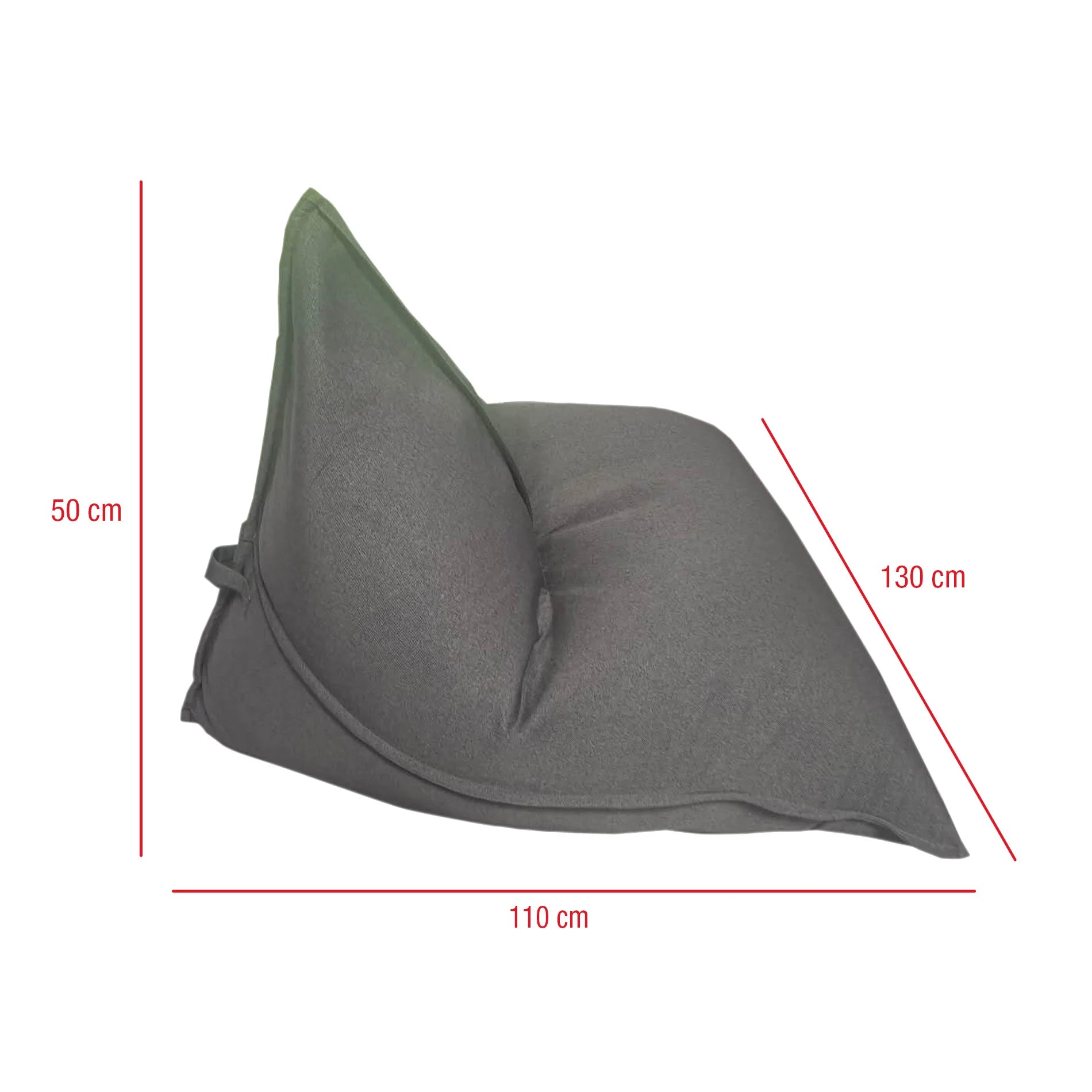 Clerodendro - Fodera per pouf a sacco grigio da riempire