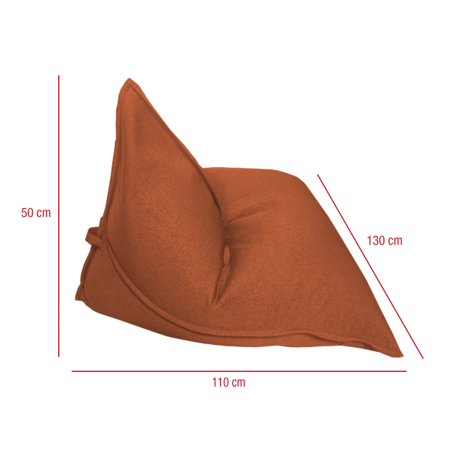 Carambola - Fodera per pouf a sacco arancione da riempire