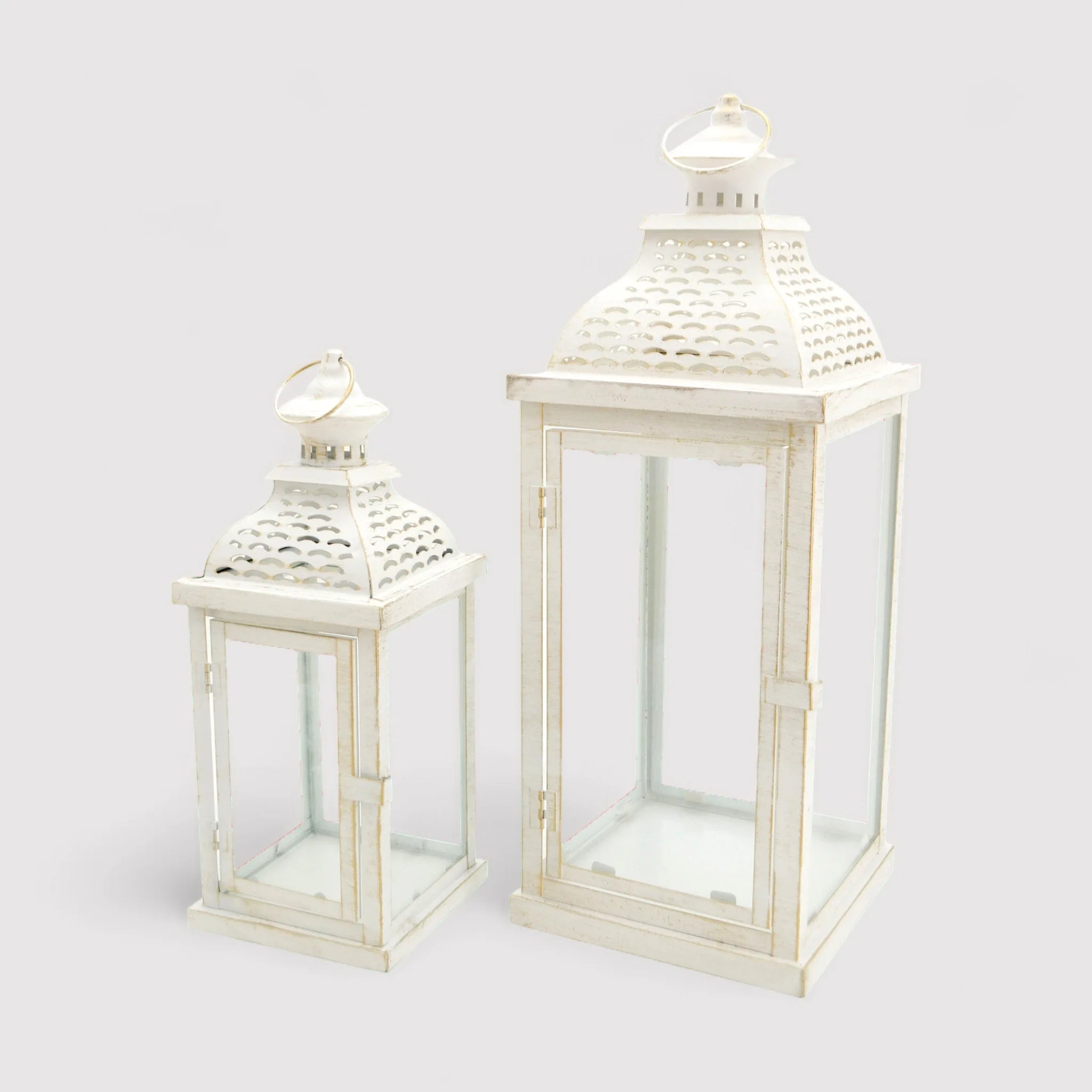 Jasmine - Set di 2 lanterne da terra per casa o balcone