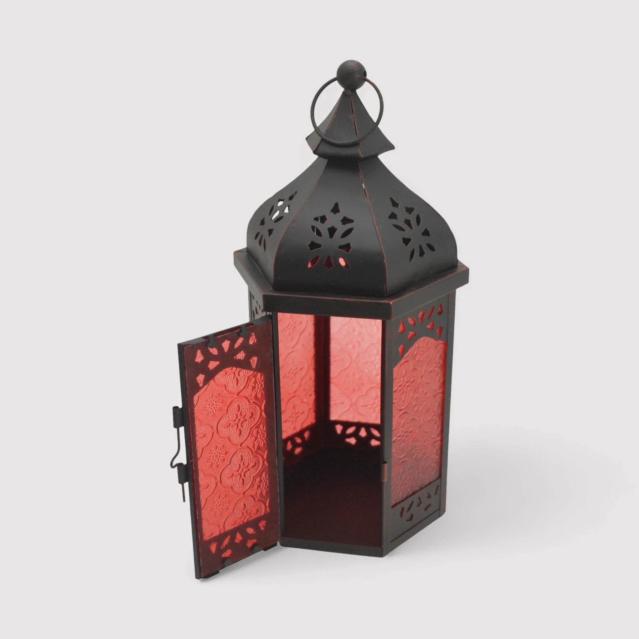 Santol - Lanterna grande rossa in stile boho