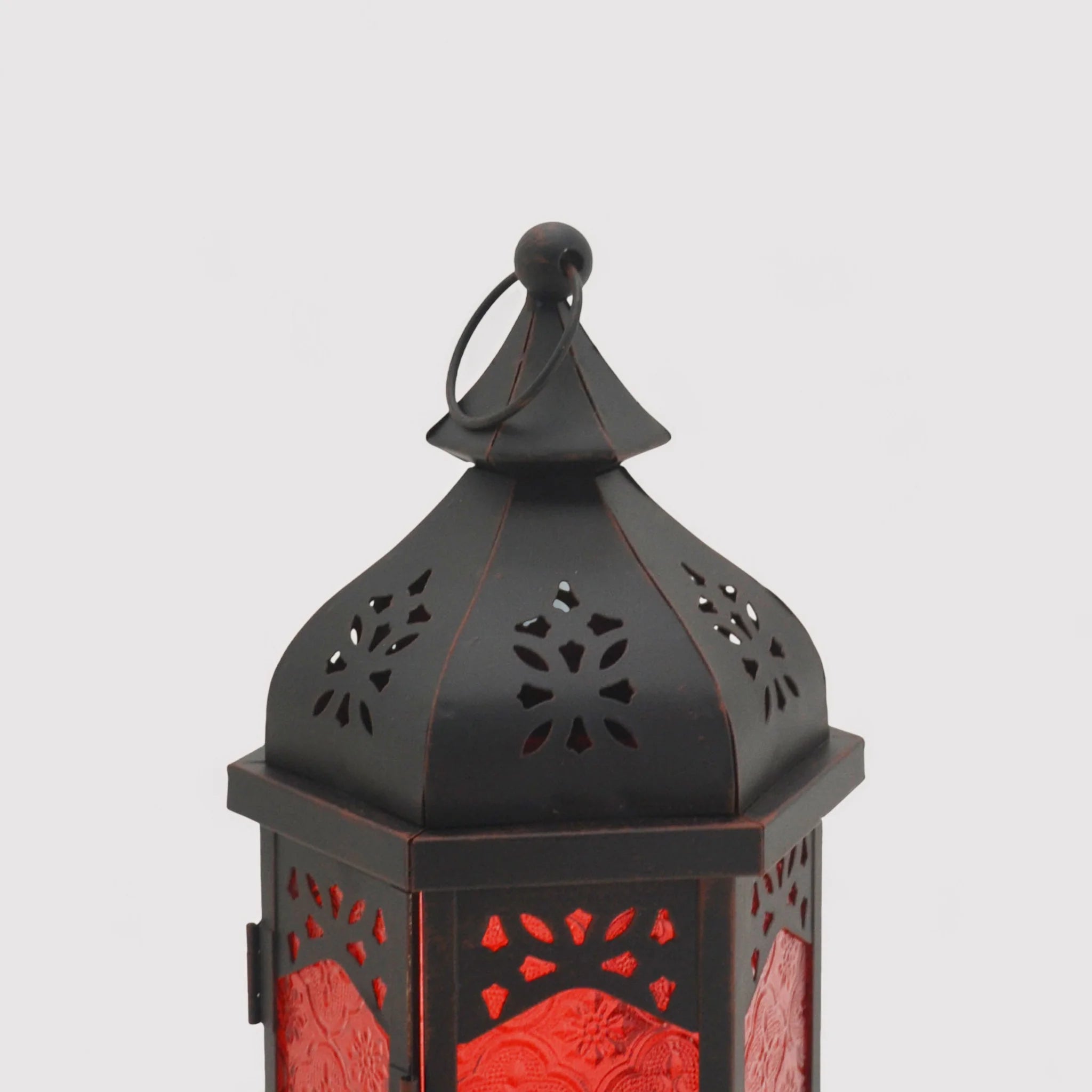 Santol - Lanterna grande rossa in stile boho