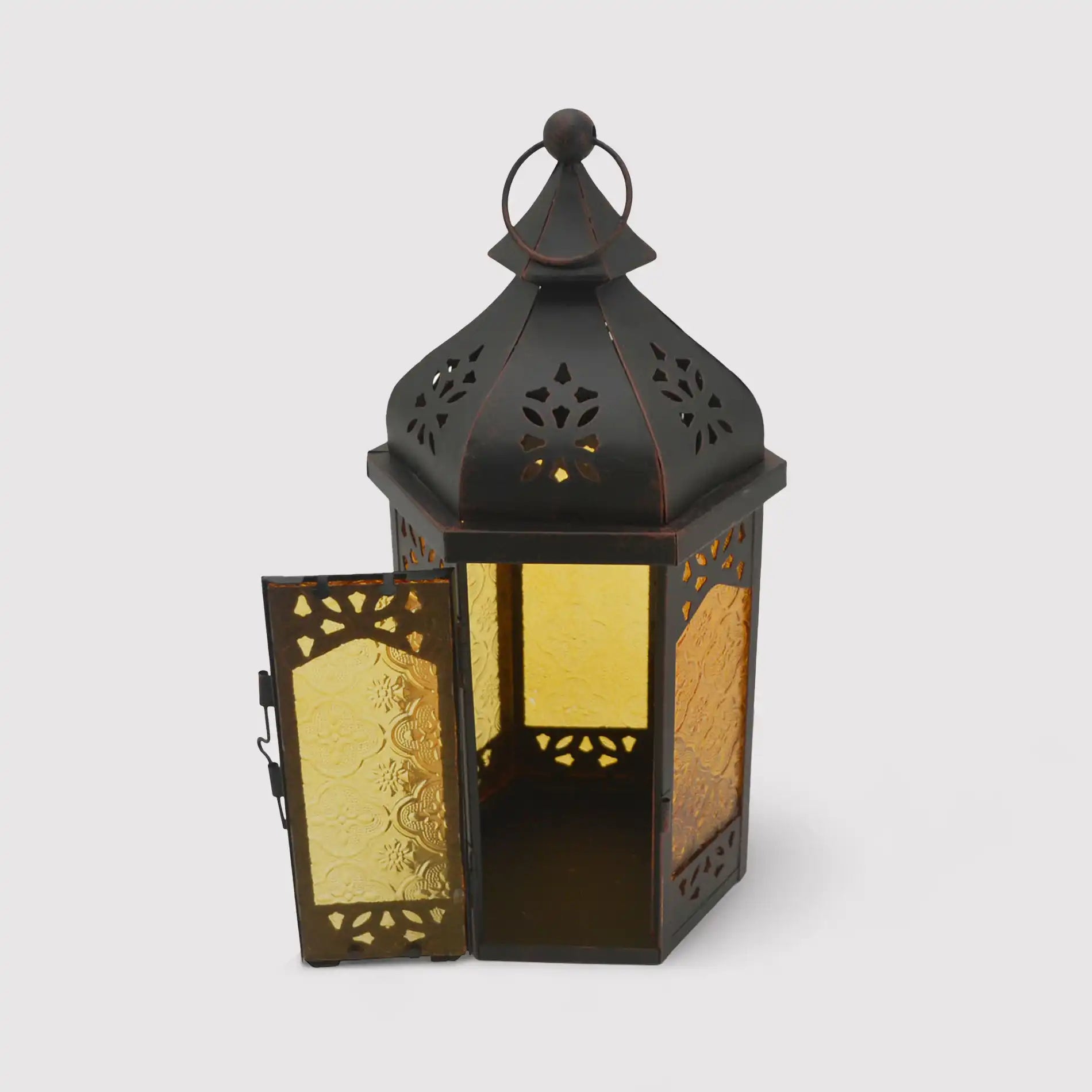 Dierama - Lanterna decorativa gialla in stile etnico