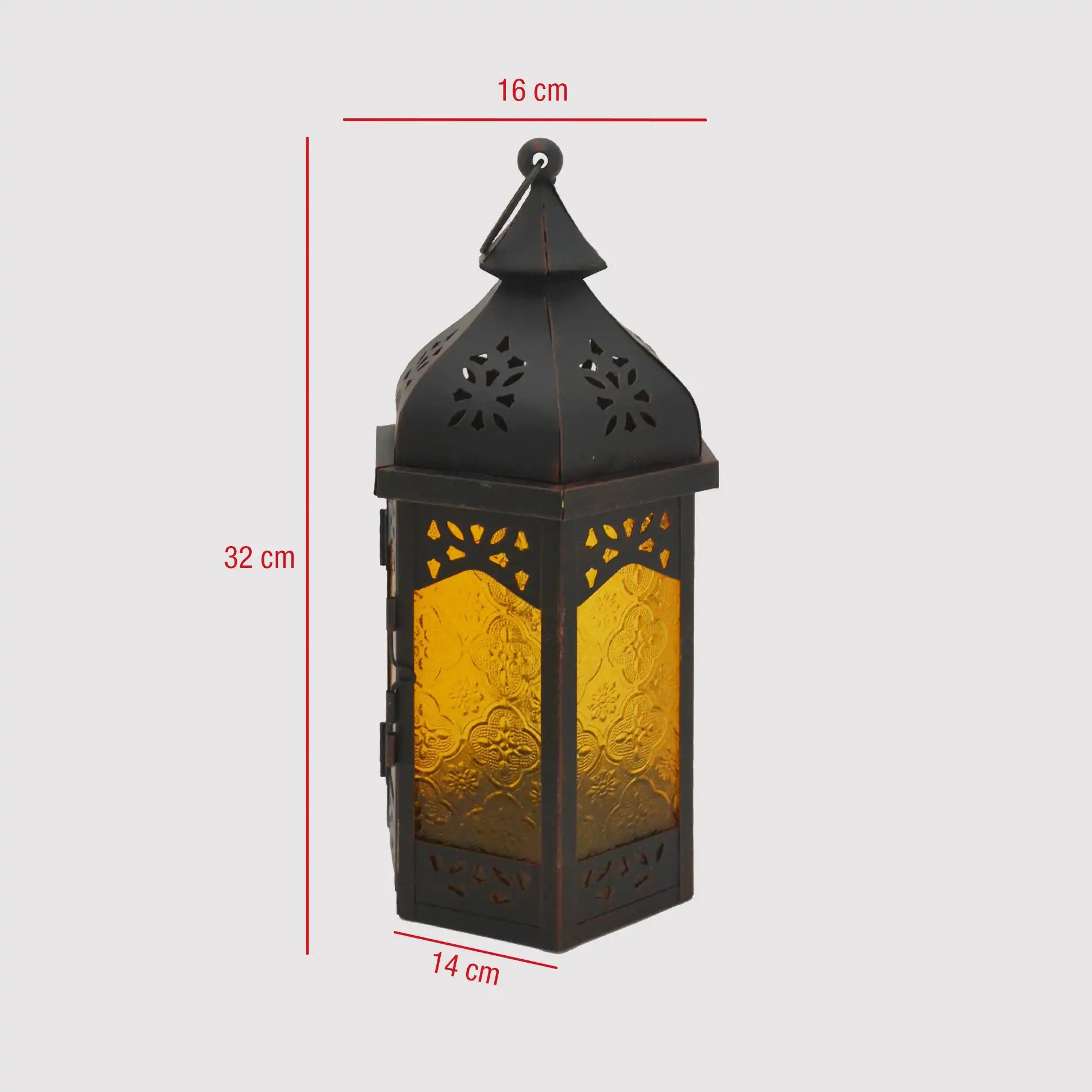 Dierama - Lanterna decorativa gialla in stile etnico