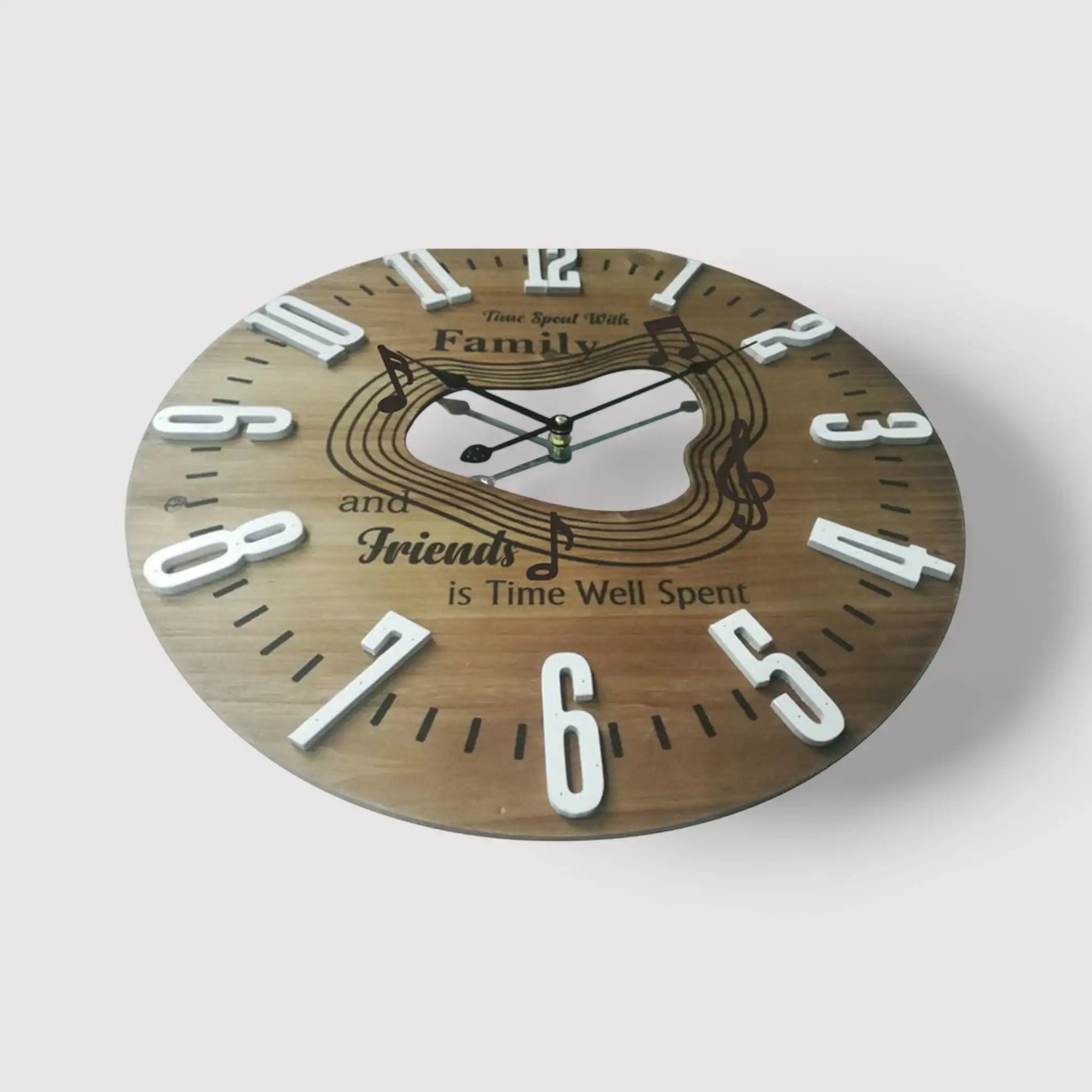 Dittamo - Orologio da muro marrone in stile minimalista