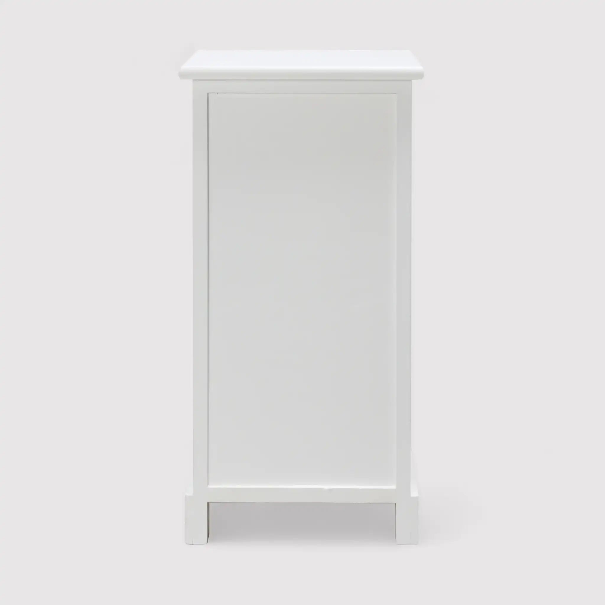 Clematis - Comodino con 3 cassetti bianco per camera da letto