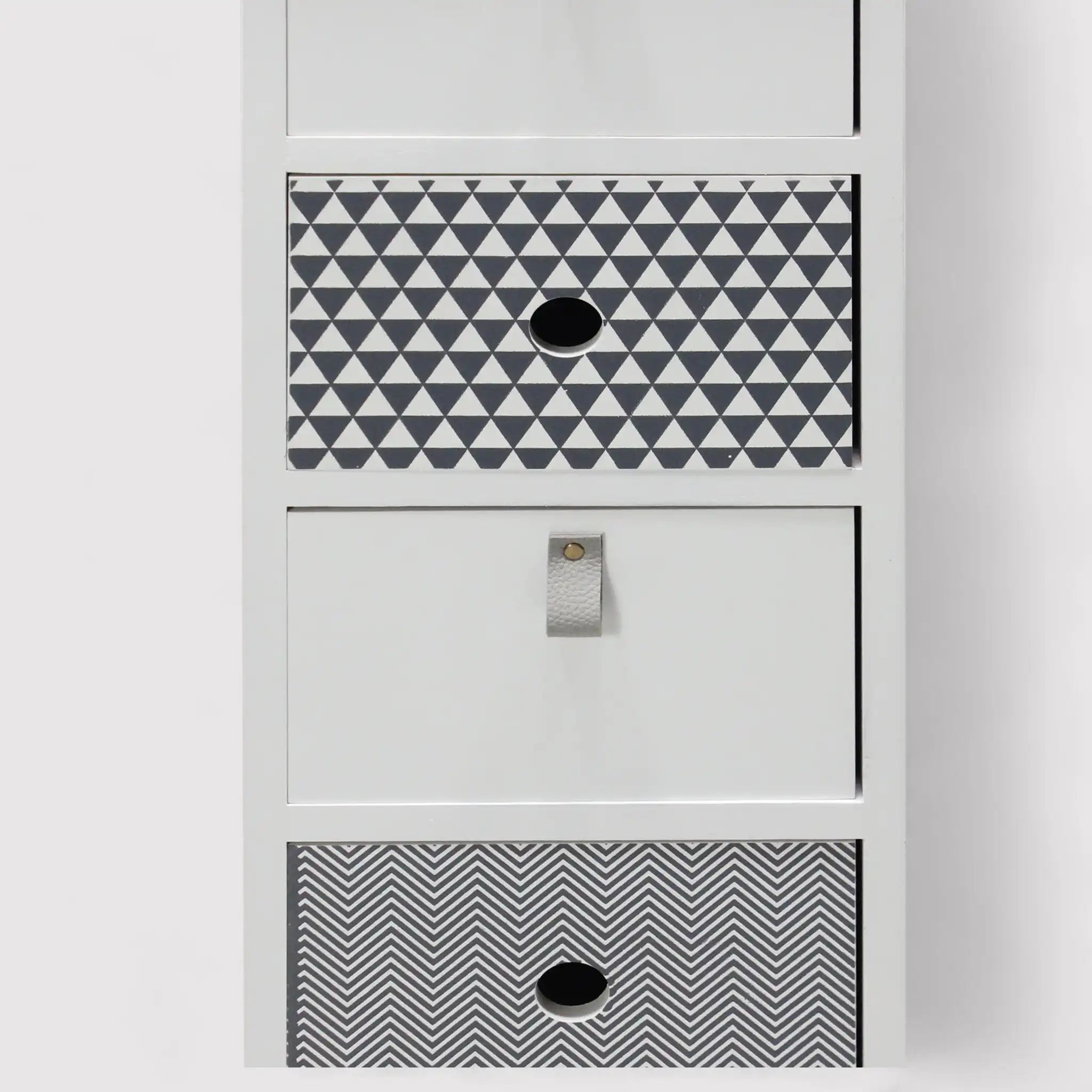 Lilium - Cassettiera con 5 cassetti bianca multiuso