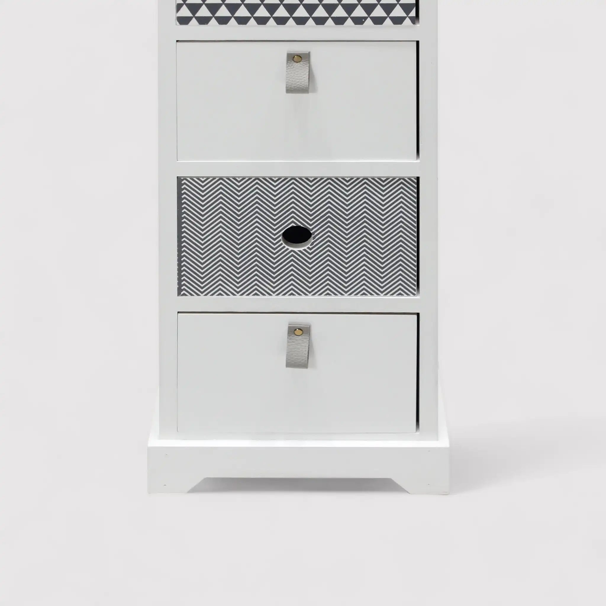 Lilium - Cassettiera con 5 cassetti bianca multiuso