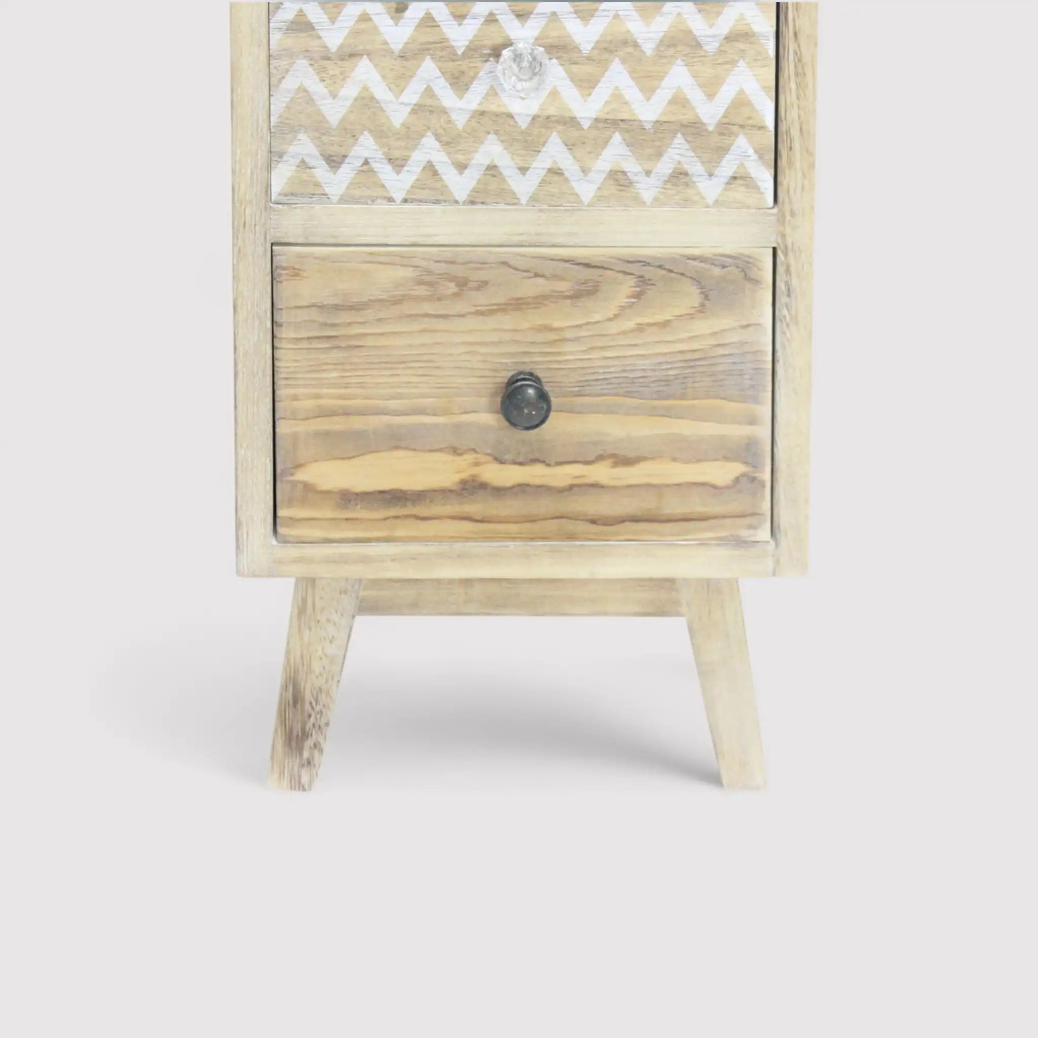 Amaryllis - Cassettiera marrone con 4 cassetti decorati