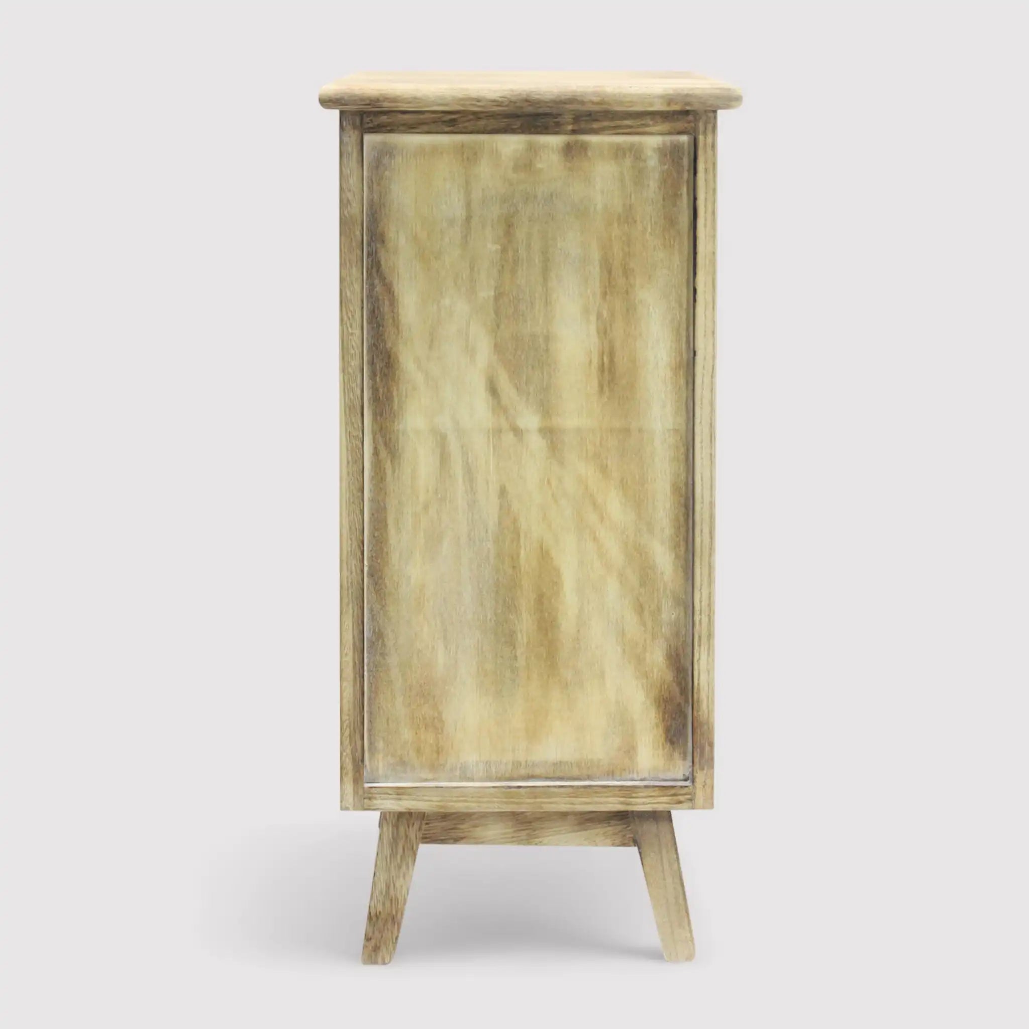 Pitaya - Comodino alto e stretto in stile boho con 3 cassetti