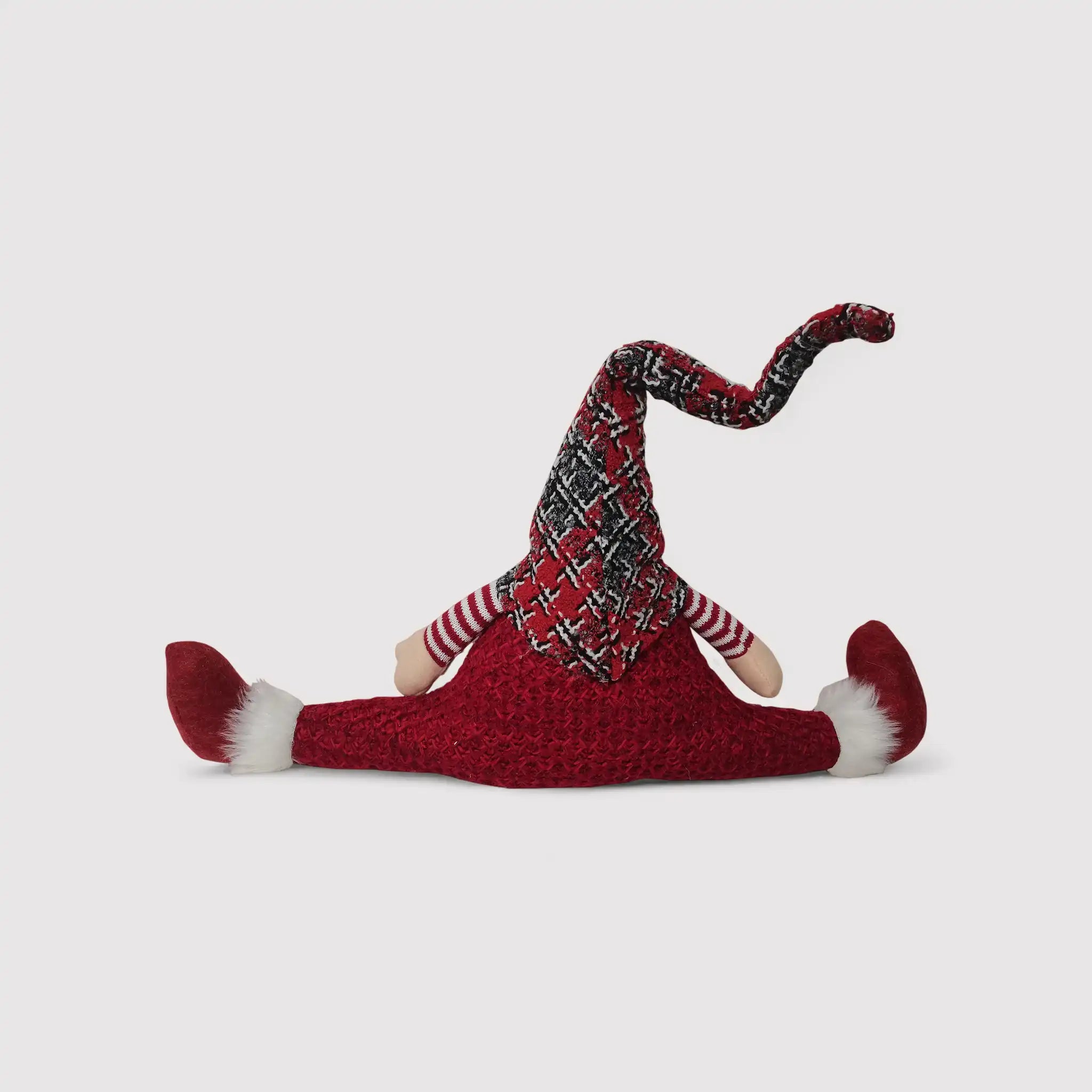 Babbo Natale fermaporta decorativo bianco e rosso