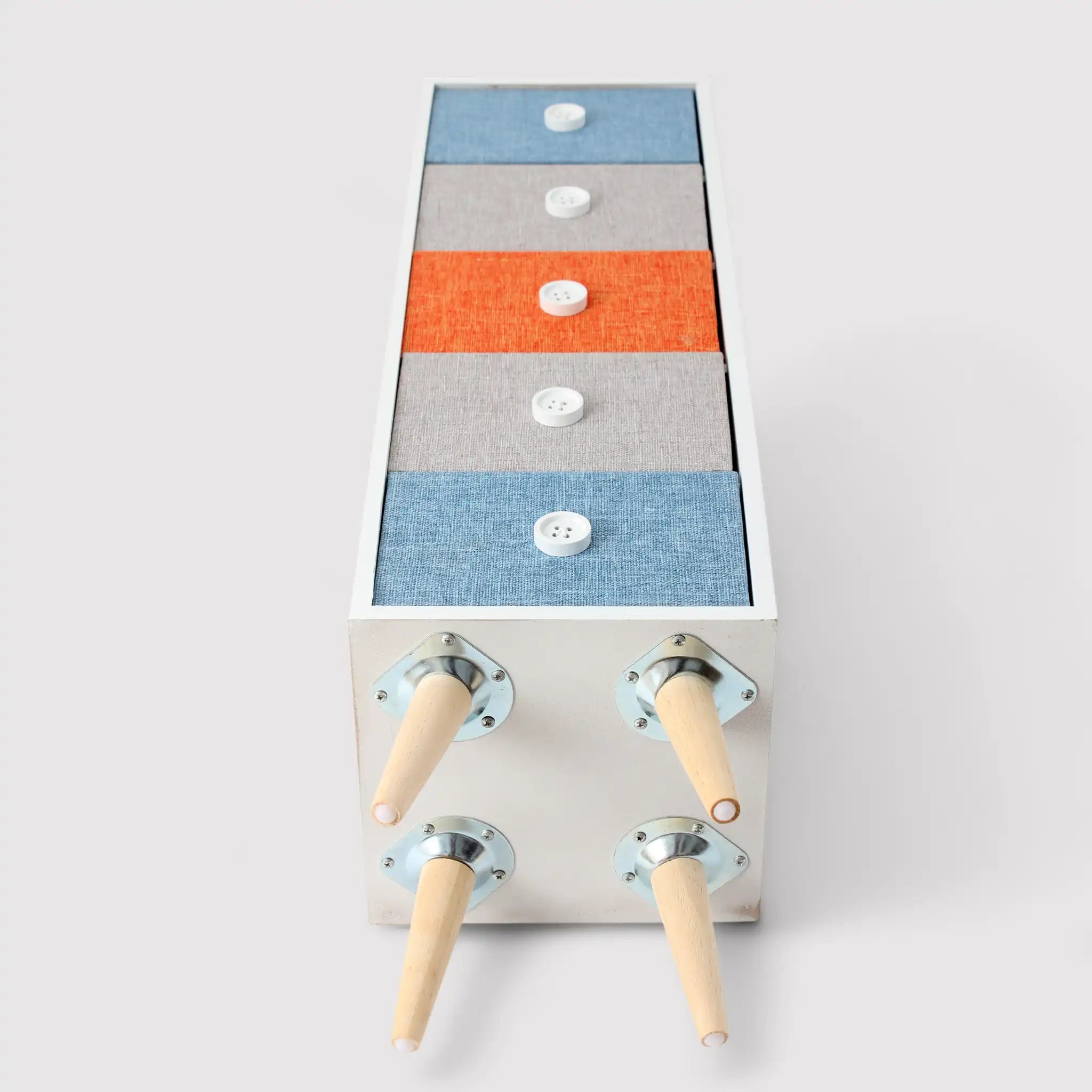 Elleboro - Cassettiera multiuso con 5 cassetti colorati