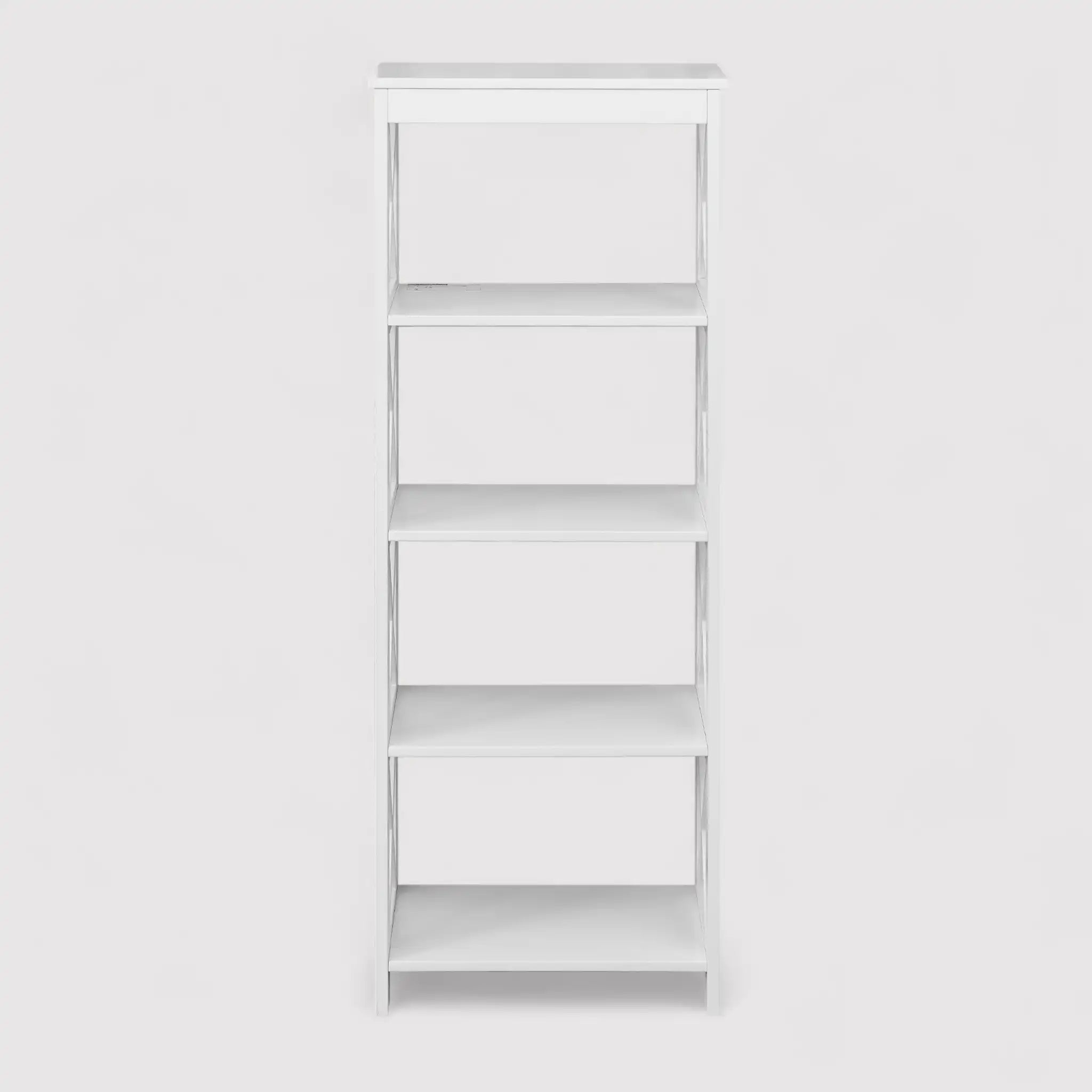 Grevillea - Scaffale bianco con 5 ripiani per bagno o lavanderia