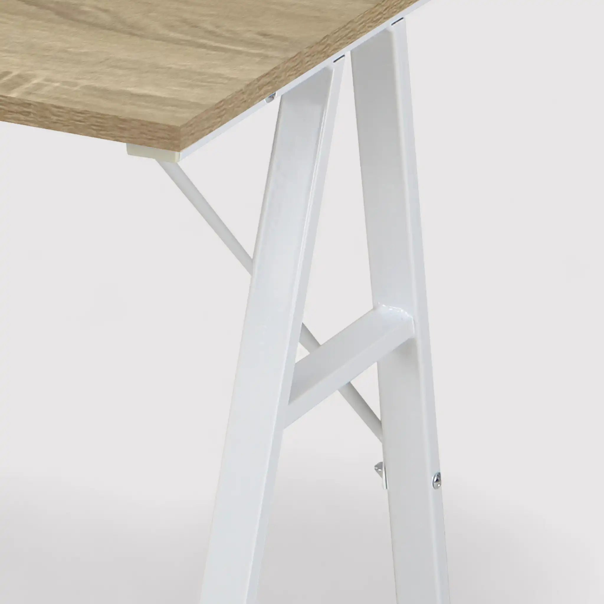 Portulaca - Scrivania da ufficio moderna con ripiano color legno