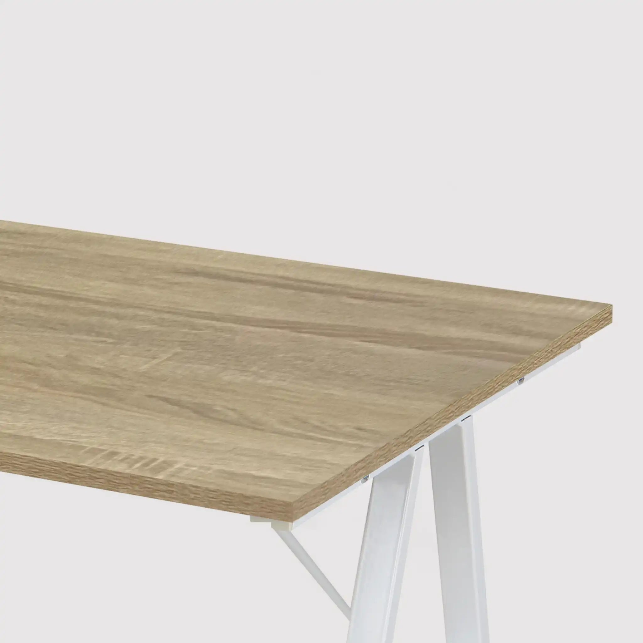 Portulaca - Scrivania da ufficio moderna con ripiano color legno