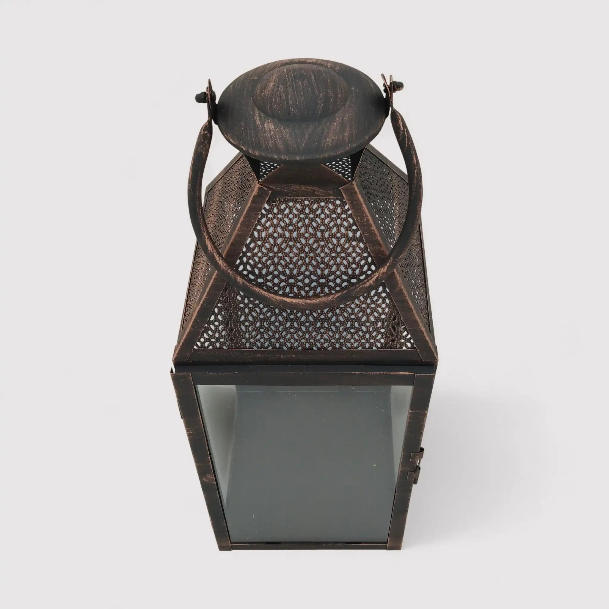 Adenia - Set di 2 lanterne in stile vintage color bronzo