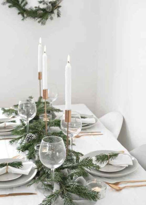 Come addobbare una tavola di Natale scandinava