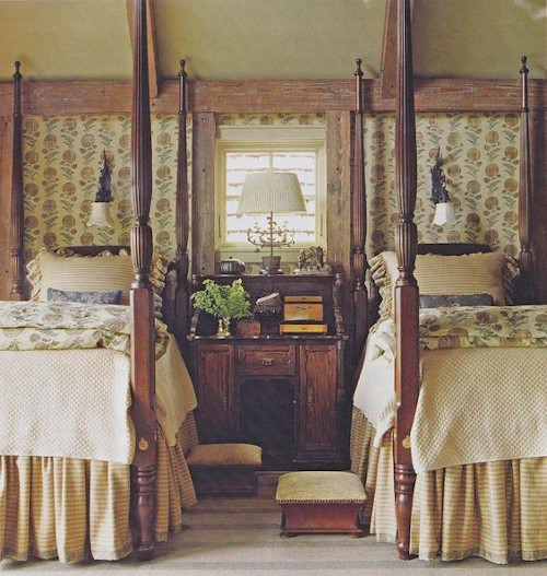 Camera da letto country inglese