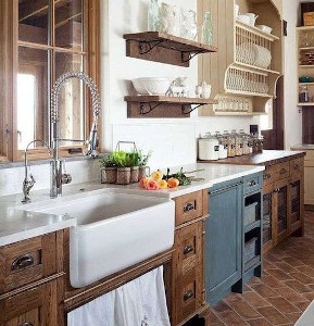 All the rustic charm of country chic kitchens