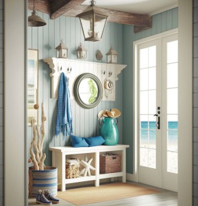 There is a desire for a holiday! The marine style entryway