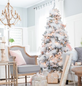 Shabby Chic Noël: Comment décorer la maison pour Noël en blanc et taupe